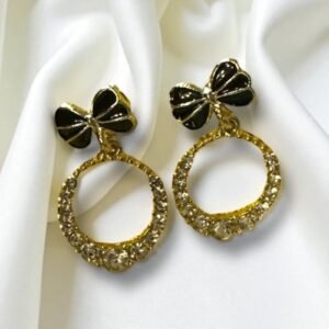 Bow knot stud earrings for women and girls
