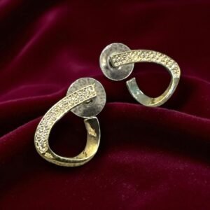 Luxe Loop – Rhinestone Stud Earrings