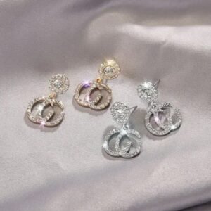 KOREAN WESTERN STYLISH BEAUTIFUL AMERICAN DIAMOND STONE BEAUTIFUL EARRINGS