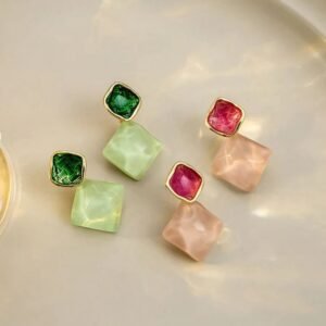 Rhombus Crystal Western earrings